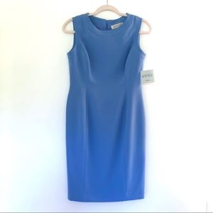 Kasper Sleeveless Blue Dress NWT 2P (Fits Like 4)